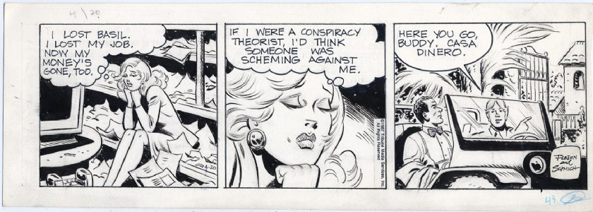 Brenda Starr Daily 4/20/1987 Comic Art