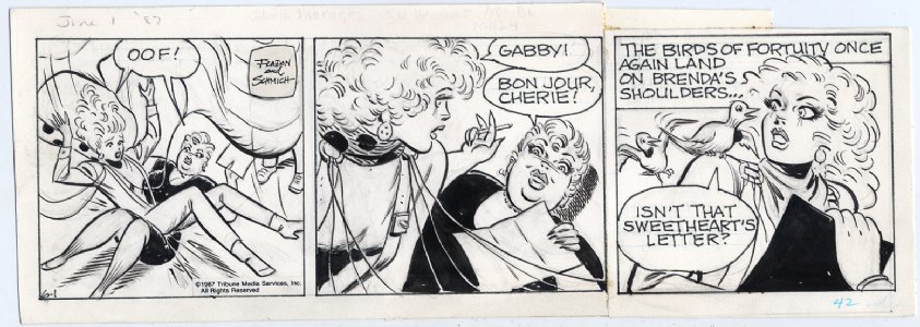 Brenda Starr Daily 6/1/1987 Comic Art