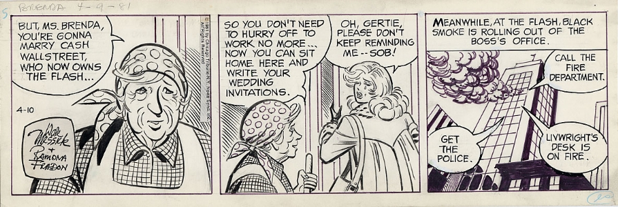 Brenda Starr Daily 4/9/1981 Comic Art