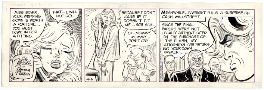 Brenda Starr Daily 4/6/1981 Comic Art