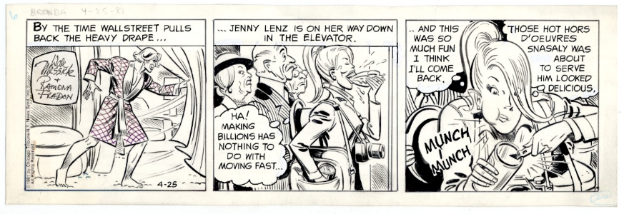 Brenda Starr Daily 4/25/1981 Comic Art