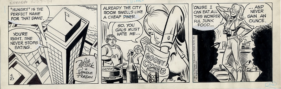 Brenda Starr Daily 4/27/1981 Comic Art